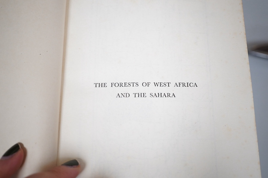 Stebbing, E.P. - The Forests of West Africa and the Sahara. photo. and other illus.; publisher's cloth, 1937; Sargent, Wyn - People of the Valley. plates and other illus.; publisher's cloth. 1976; Metraux, Alfred - Voodo